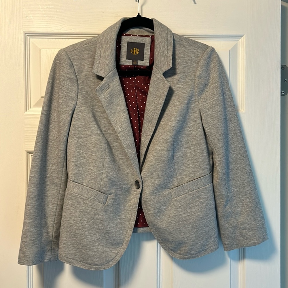 Vintage Outback Red 3/4 sleeve blazer. Size M.  Polka dot lining.